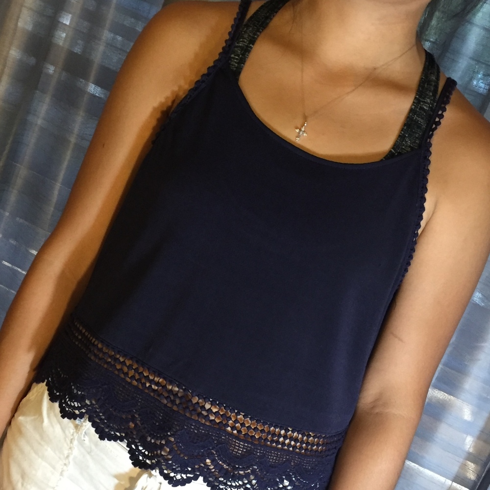 Navy Cute Top